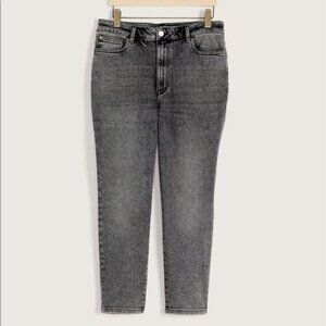 Addition Elle Women Gray High-Rise Slim Cropped Jean Lycra Size 10
